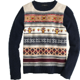 Jeweled Fair Isle Stripe Sweater