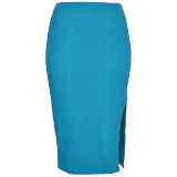Textured Pencil Skirt | Turquoise