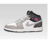Jordan AJ 1 Sneaker | White/Hyper Pink/Wolf Grey/Dark Grey