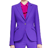 Long-Sleeve Wool Blazer | Purple