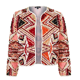Geo Embroidered jacquard Jacket