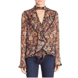 Floral Frill Cut-Out Top