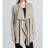 StyleID - Cashmere Long Waterfall Cardigan in Blush